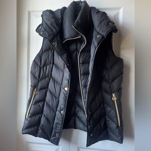 Michael Kors quilted puffer vest with gold-tone hardware